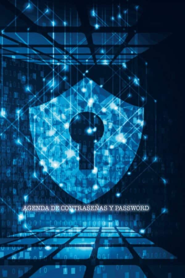 Portada de agenda para guardar contraseñas y password web y cripto