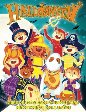 Portada del libro Halloween Libro de Actividades y Juegos para Niños y Niñas de 4 a 8 años